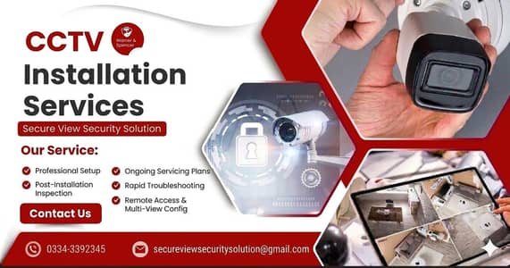 CCTV Camera installation CCTV Camera Maintenance 03343392345