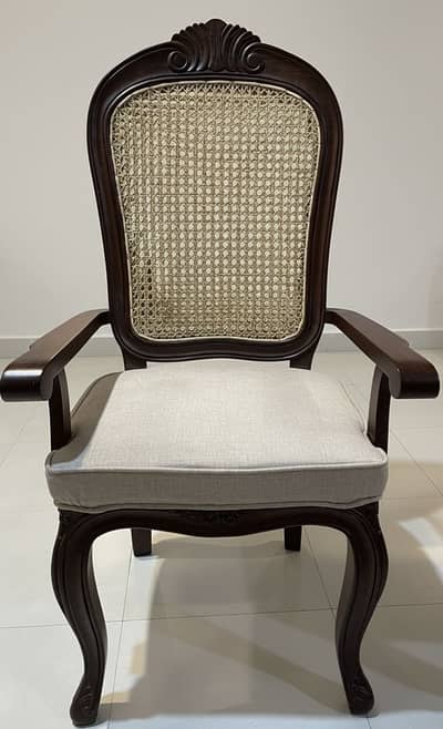 8 New Solid Sheesham Wood Dining Chairs – Premium Cushioned Comfort