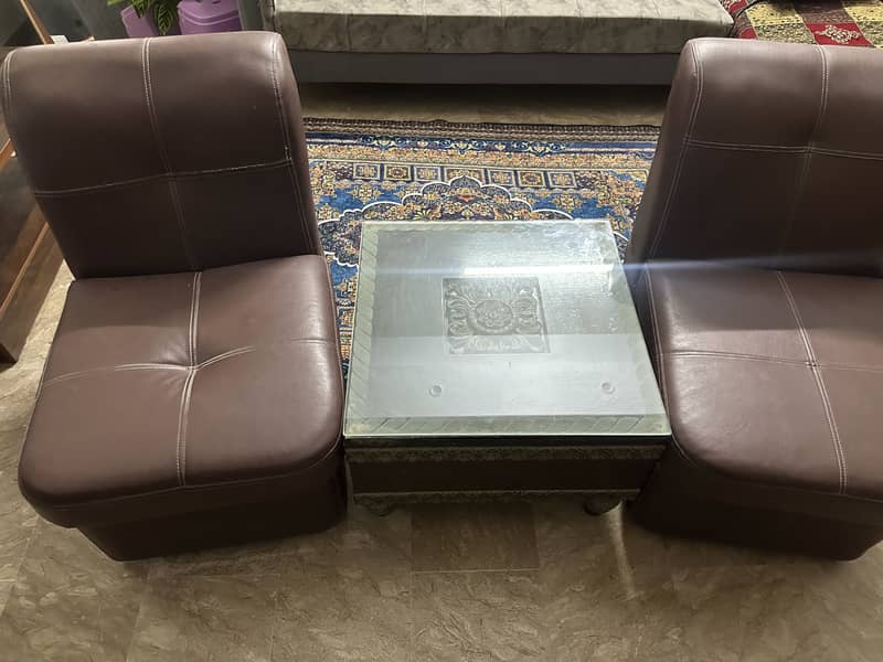 2 pcs sofa with table 1