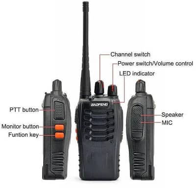Baofeng 888S walkie talkies - Dual Band Radios 2pcs wireless Sets 2km
