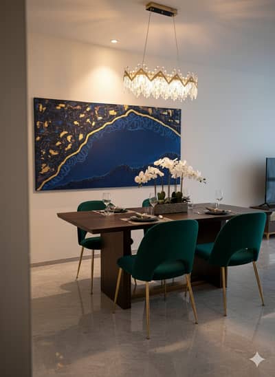 Stunning Large Abstract Calligraphy Painting – Hand-Textured with Gold