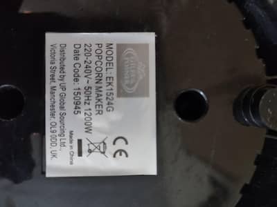 Giles & Posner Electric Popcorn Maker, Imported