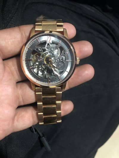 Kenneth Cole Rose Gold- Skeleton Watch Open Dial.