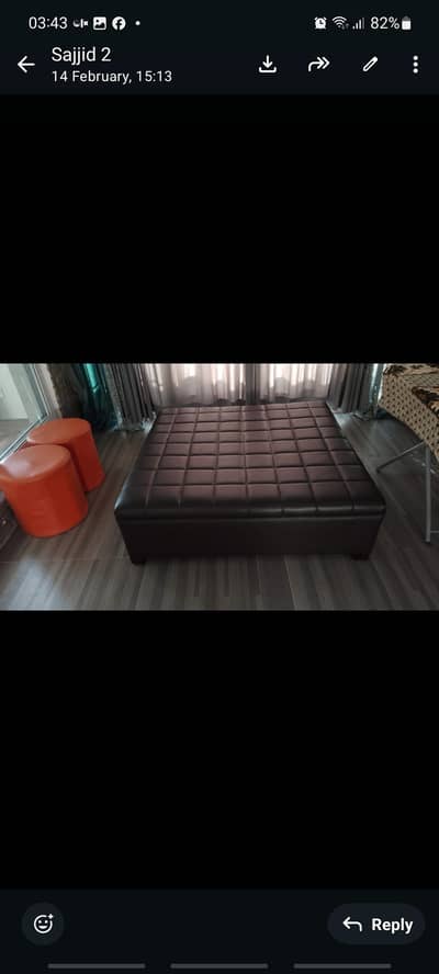 v good condition leather table