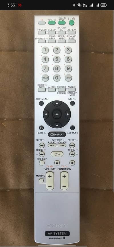 sony remote control required