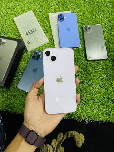 Ip 14 plus purple 128gb jv non pta 10/10 kit