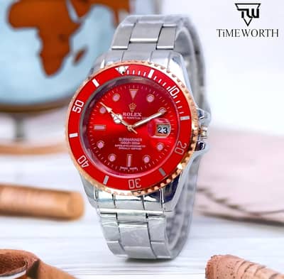 Men's Imported Silver Watch with Chain Strap