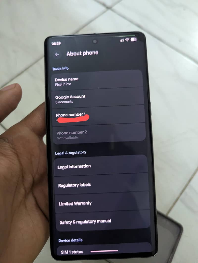 Google Pixel 7 Pro 7
