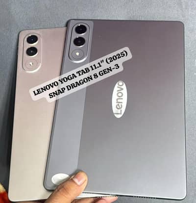 Lenovo yoga tab 2025  snapdragon 8Gen 3.8gb 128gb . 8800mah battery