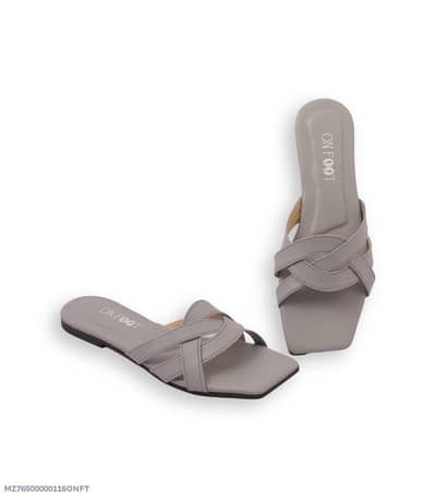 rexine cross strap slippers