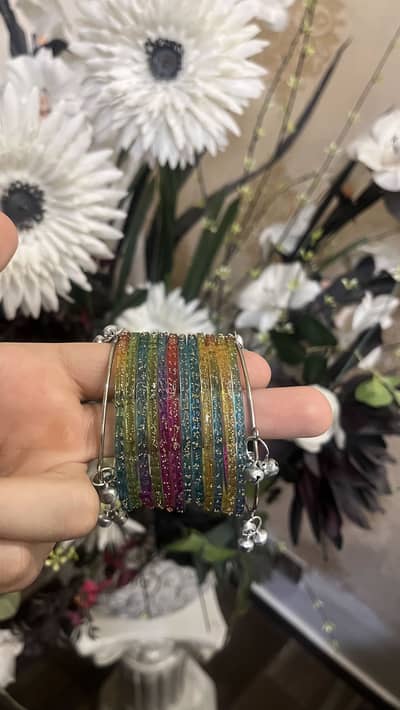 Kashmiri/raindrop bangles (set of12)