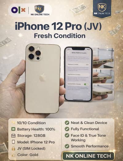 Iphone 12 pro 128gb sim locked(jv)