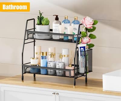 Black metal 2 tier Organizer stand