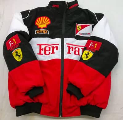 FERRARI F1 NASCAR SPORTS JACEKTS For Men's | Export Quality Embroidery