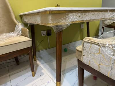 table marble top shesham wood  3 months use