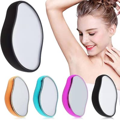 Crystal hair eraser glass reusable washable body hair removal