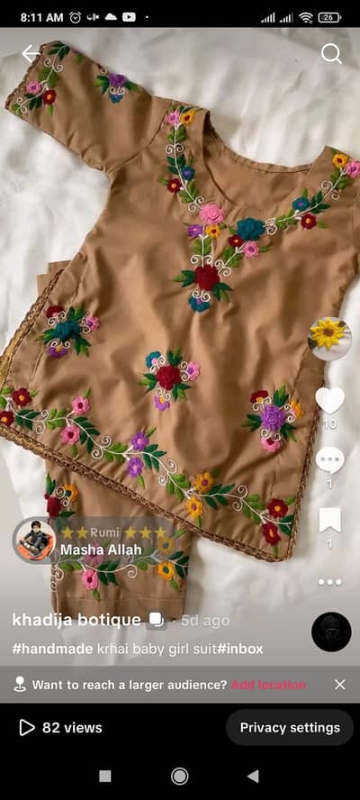 hand made krhai  waly suits