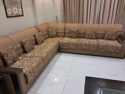 7 Seater solid L shaped sofa for sale