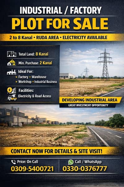 Factory / Industrial Plot – RUDA – 2–8 Kanal