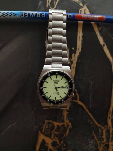 SEIKO 5 AUTOMATIC 21 JEWELERS ORIGINAL WATCH 9/10 CONDITION WATER PROF