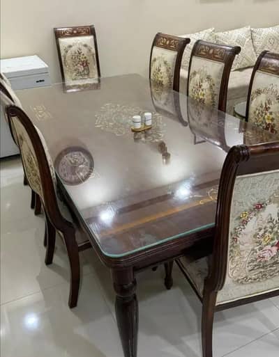 Dining table with Eight chairs
