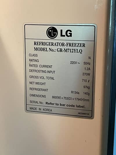 Imported LG Fridge