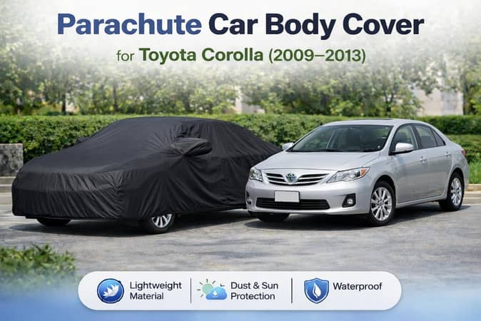 Parachute Car Body Cover for Toyota Corolla (2009–2013) | Water Resistant | Dustproof | UV Protection