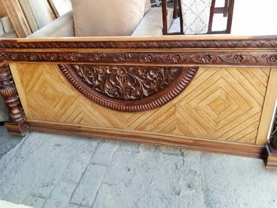 chanoti bed dressing table 2 side table good condition shesham Wood