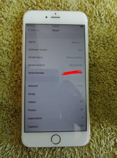 Iphone 6s plus 16 gb(Pta approved)