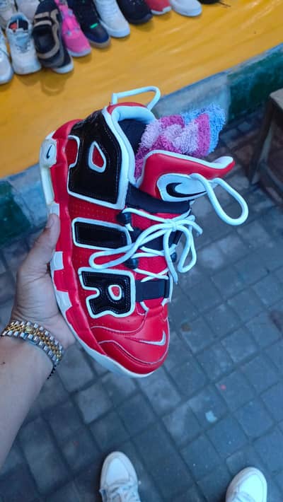 (Original) Nike Air More Uptempo Red/Black Street Style Sneaker  Type: