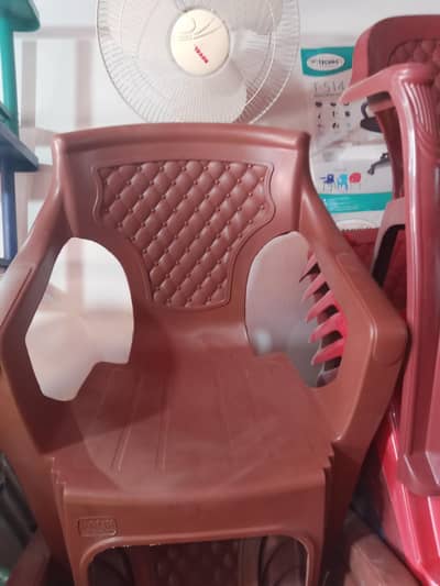 Brown Button Sofa chairs And Double shelf Table Only 1000/-