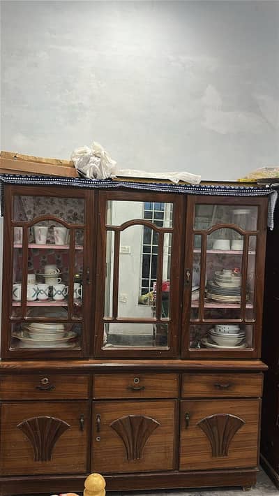 Pure Wood 3 Door Almari – Solid Wood Wardrobe in Excellent Condition