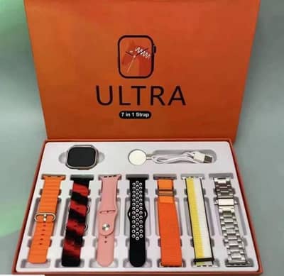 Ultar smart watch wait 7 color straps Rechargeable