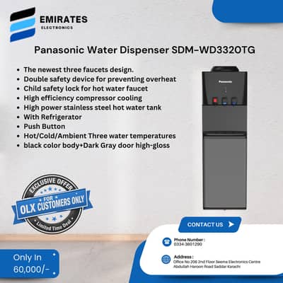 Panasonic Water Dispenser SDM-WD3320TG – Hot & Cold