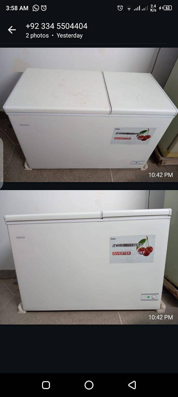 Haier white colour, double door,Deep freezer 0