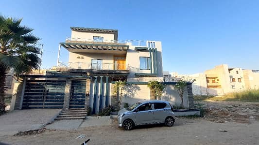 Luxurious Corner Brand New Bungalow For Sale In Saadi Town Block 2 Sqr. yard 400