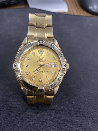 ORIGINAL SEIKO 5 AUTOMATIC GOLD WATCH FOR SALE