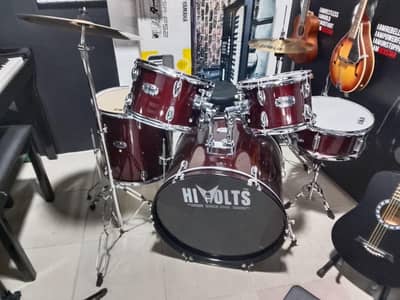 Hi Volts Acoustic DrumSet New Box Pack