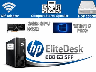 Elitedesk 800 g3 sff i7 7gen,16gb ram,256gb ssd,wifi,2gb gpu