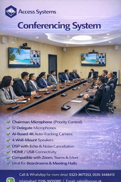 HTDZ Digital Conference System|Delegate Mics Chairman Mic 0323-3677253