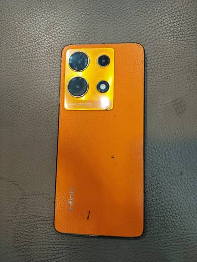 infinix note 30 orange color leather back