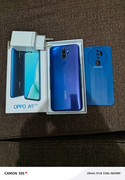 oppo a9 2020 8/128 gb full box Dabba charger