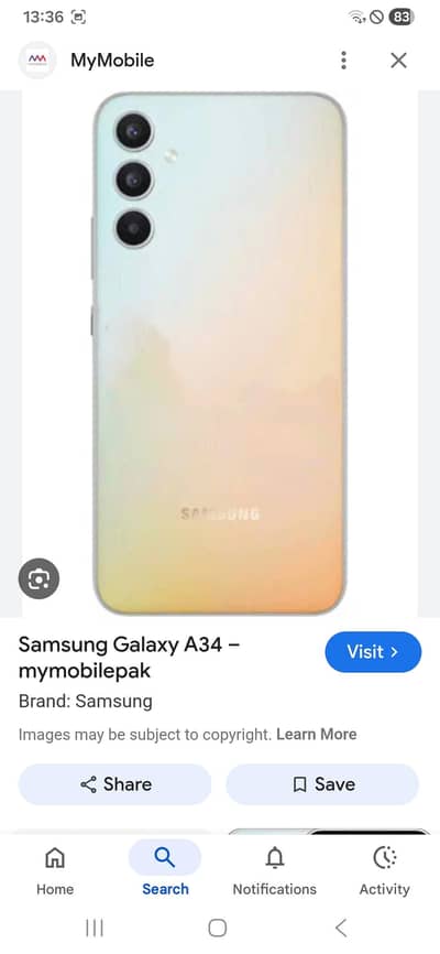 samsung A34 5g 8/256