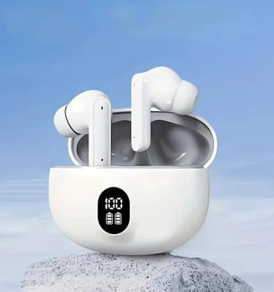 White Long-Lasting Battery With Fast Charge Earphones