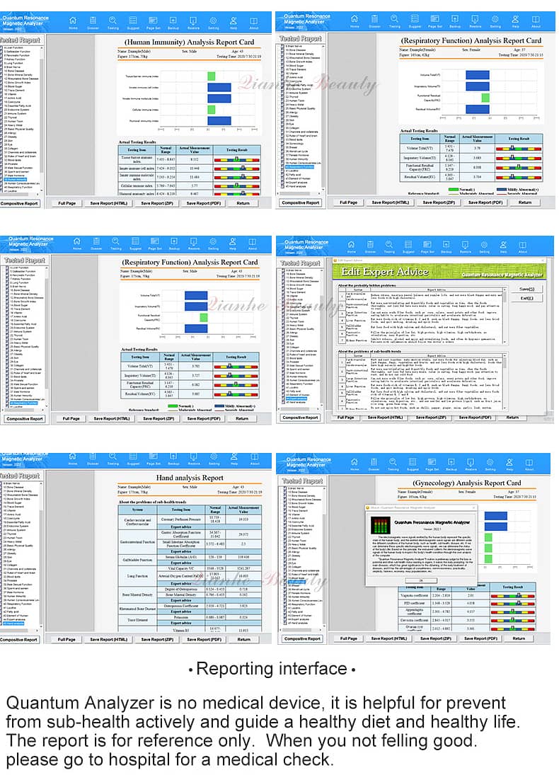 Quantum machine/Quantum detection/Quantum Analyzer/| Health Analyzer | 14