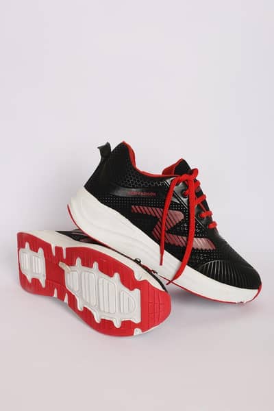 Men's black casual joggers synthetic leather