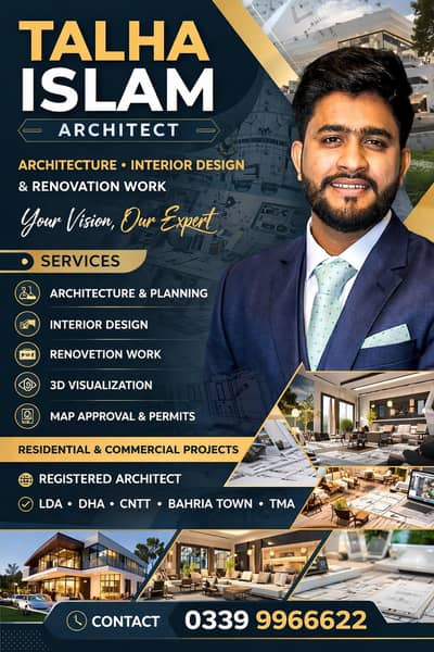 Talha Islam Architect | Modern House Design, Map Approvals & Construct