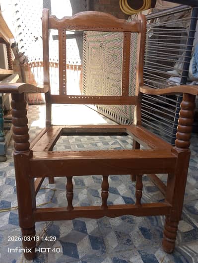 6 X chair  Frame  argent sale kerni hy
