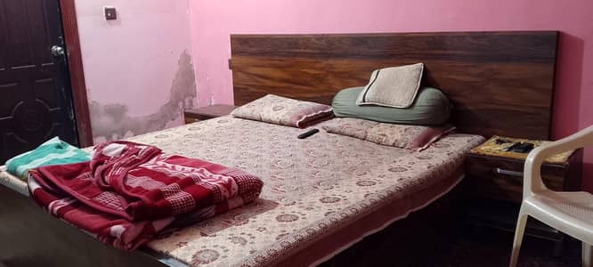 Master Bed with Mattress for sale with 3door Almari for sale