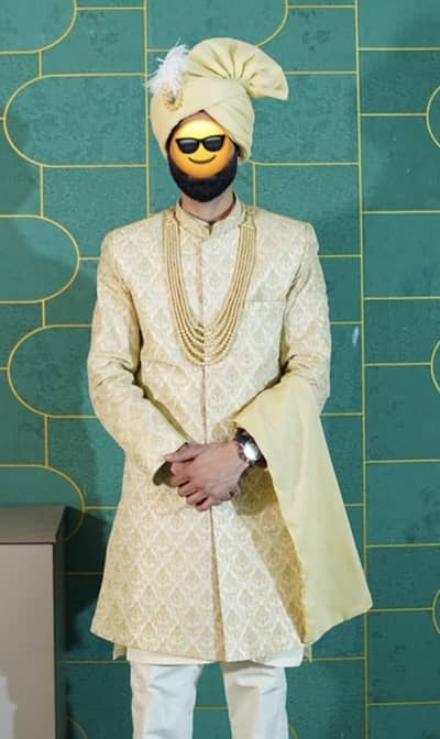 Sherwani Turban and Malla